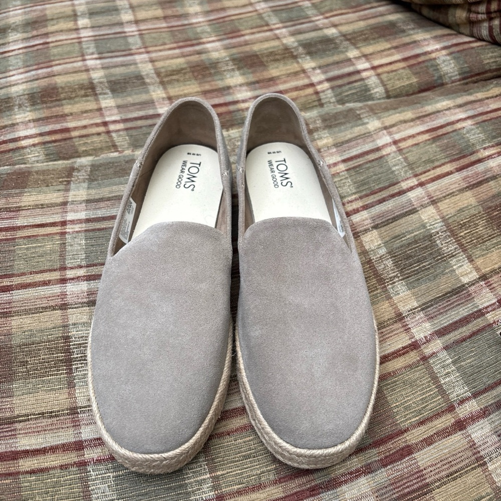 TOMS womens Gray Slip-On Shoes